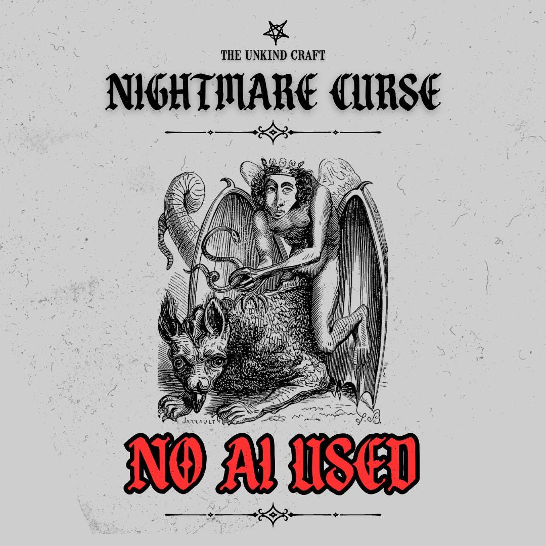 Nightmare Hex / Bad Dreams Spell / Sleeplessness Manifestation Ritual Curse